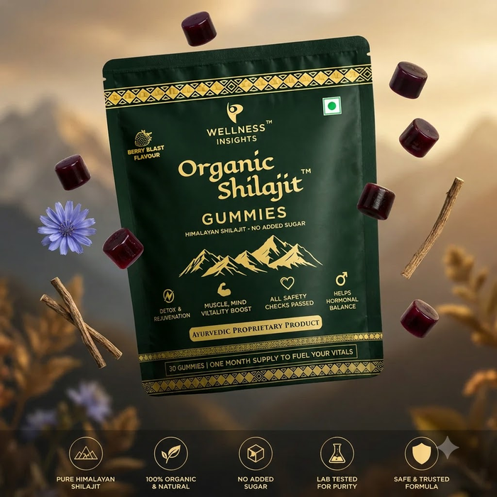Wellness Insights Organic Shilajit Gummies 200mg | 30 Gummies (1 Month Supply)
