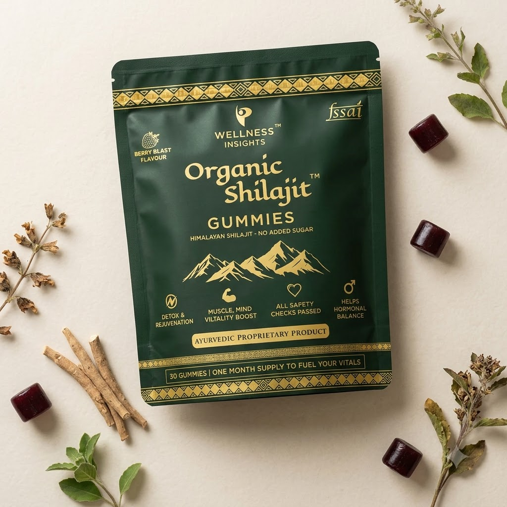 Wellness Insights Organic Shilajit Gummies 200mg | 30 Gummies (1 Month Supply)