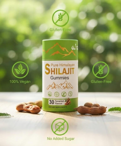Wellness Insights Pure Himalayan Shilajit Gummies | Tamarind Flavour | 30 Gummies | Vegan | Gelatin Free | Gluten Free | No Added Sugar