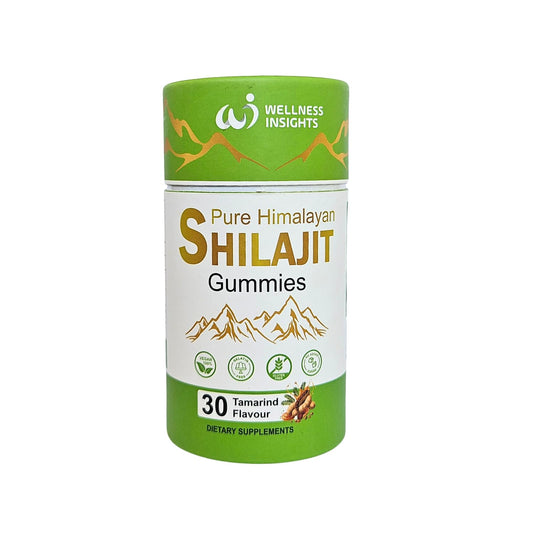 Wellness Insights Pure Himalayan Shilajit Gummies | Tamarind Flavour | 30 Gummies | Vegan | Gelatin Free | Gluten Free | No Added Sugar