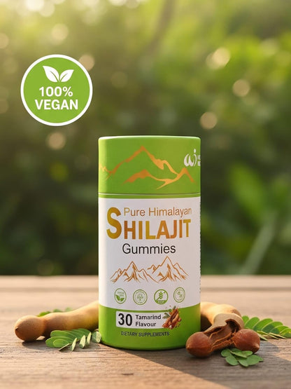 Wellness Insights Pure Himalayan Shilajit Gummies | Tamarind Flavour | 30 Gummies | Vegan | Gelatin Free | Gluten Free | No Added Sugar