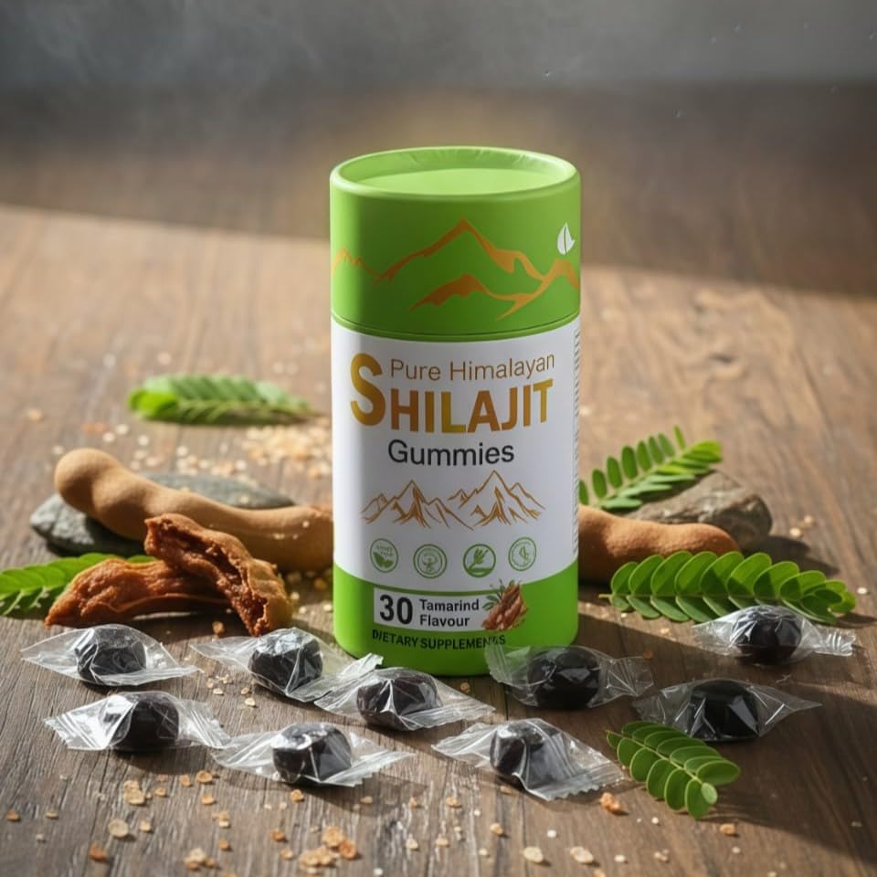 Wellness Insights Pure Himalayan Shilajit Gummies | Tamarind Flavour | 30 Gummies | Vegan | Gelatin Free | Gluten Free | No Added Sugar