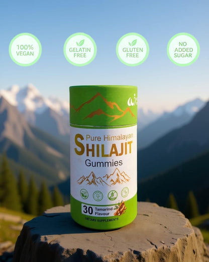 Wellness Insights Pure Himalayan Shilajit Gummies | Tamarind Flavour | 30 Gummies | Vegan | Gelatin Free | Gluten Free | No Added Sugar