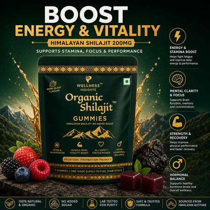 Wellness Insights Organic Shilajit Gummies 200mg | 7 Gummies (1 Week Trial Pack)
