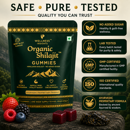 Wellness Insights Organic Shilajit Gummies 200mg | 7 Gummies (1 Week Trial Pack)