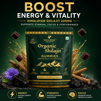 Wellness Insights Organic Shilajit Gummies 200mg | 30 Gummies (1 Month Supply)
