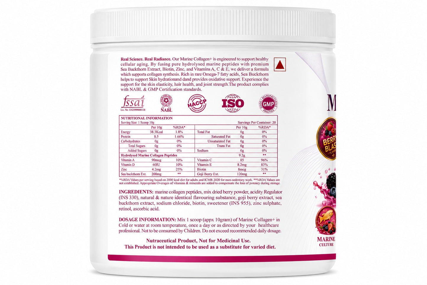 Wellness Insights Marine Collagen+ Berry Blast | 200g