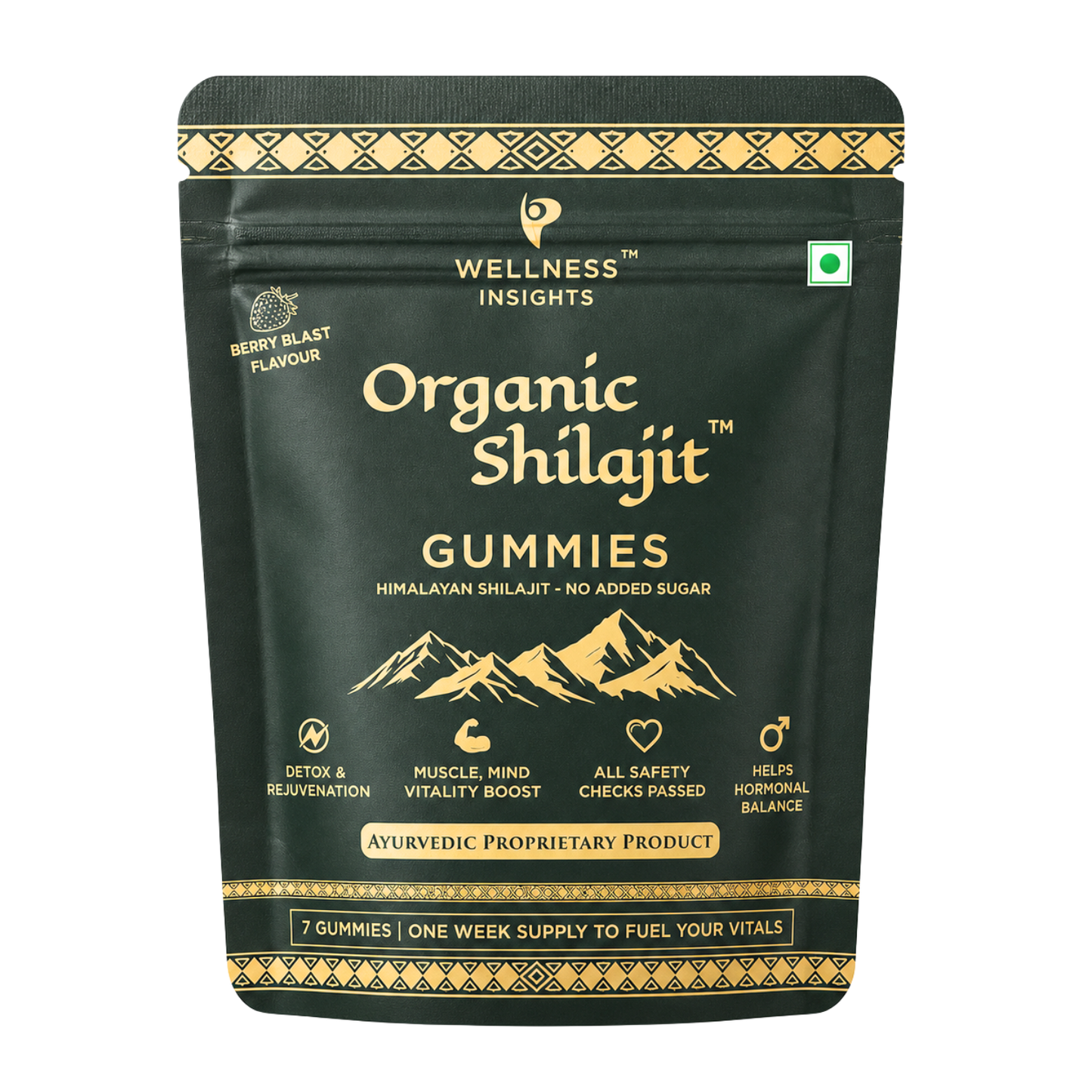 Wellness Insights Organic Shilajit Gummies 200mg | 7 Gummies (1 Week Trial Pack)