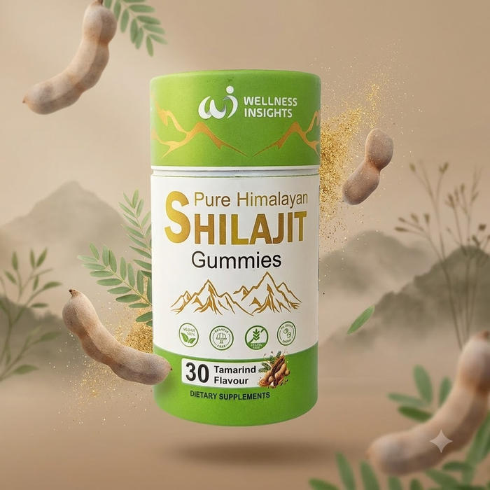 Wellness Insights Pure Himalayan Shilajit Gummies | Tamarind Flavour | 30 Gummies | Vegan | Gelatin Free | Gluten Free | No Added Sugar