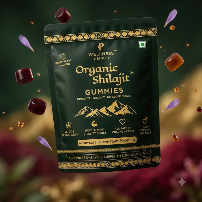 Wellness Insights Organic Shilajit Gummies 200mg | 7 Gummies (1 Week Trial Pack)