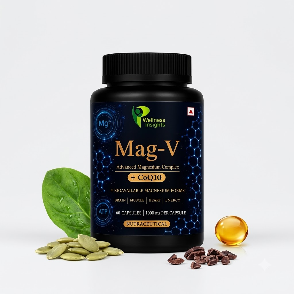 Wellness Insights Mag-V | Advanced Magnesium Complex + CoQ10 | 60 Capsules