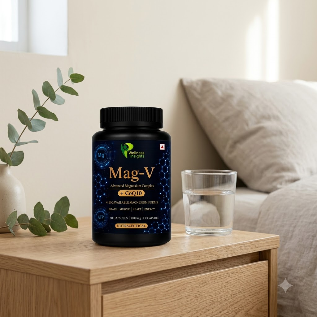 Wellness Insights Mag-V | Advanced Magnesium Complex + CoQ10 | 60 Capsules
