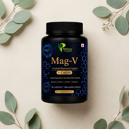 Wellness Insights Mag-V | Advanced Magnesium Complex + CoQ10 | 60 Capsules