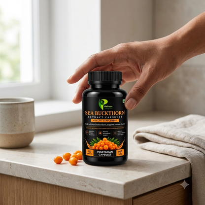 Wellness Insights Sea Buckthorn Extract Capsules | 500mg | 120 Vegetarian Capsules