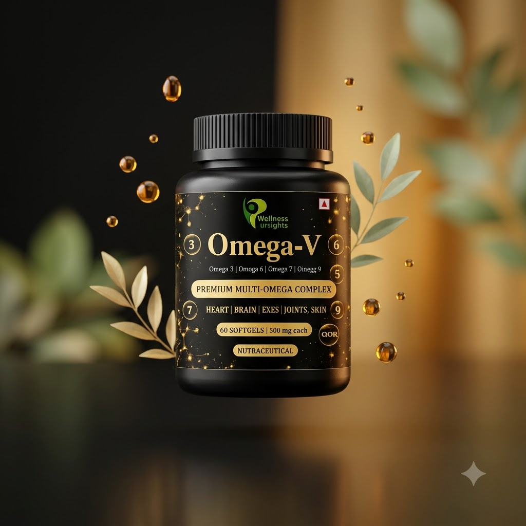 Wellness Insights Omega-V | Premium Multi-Omega Complex | 60 Softgels