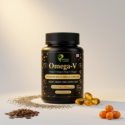 Wellness Insights Omega-V | Premium Multi-Omega Complex | 60 Softgels
