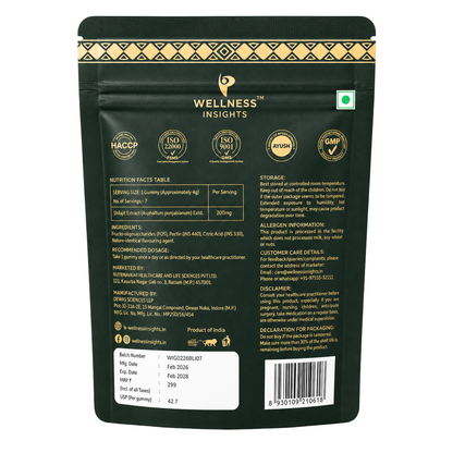 Wellness Insights Organic Shilajit Gummies 200mg | 7 Gummies (1 Week Trial Pack)